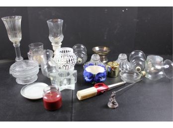 Miscellaneous Candle Holders, And Candle Globes