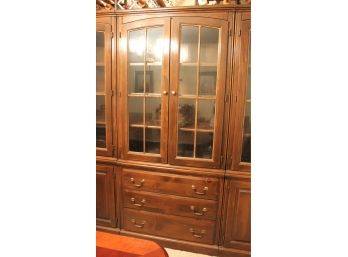 Hutch With Glass Doors And Three Drawers 77 In Tall 35 In Wide 17 In Deep  #2