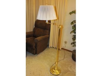 Brass Floor Lamp With Swivel Top