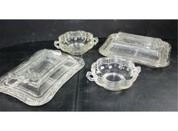4 Unique Glass Serving Dishes
