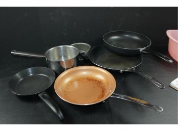 Assortment Skillets And Pans