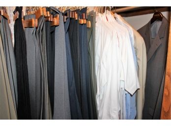 Men's Dress Clothes - Suits, Jackets, Slacks, Most 34 X 36  36 X 34, Shirts Large To Extra Large