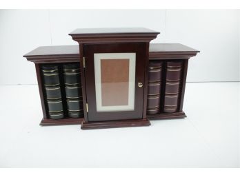 Decorative Wood Photo Album Display Case, 19 Inch Wide 7.5 In Deep