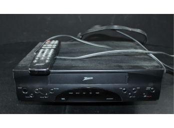VHS Player With Remote Plus Speaker Cable, Powers Up