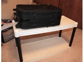 Plastic Shelf Unit 34 X 19 Tall, Suitcase With Rollers