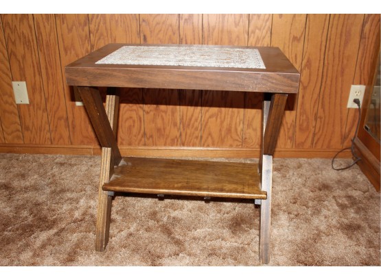 Side Table, Wood And Particle Board, 2 Foot Tall 16 In Deep 2 Ft Wide