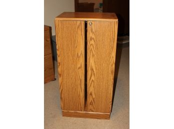 DVD Storage Cabinet With Locking Door - 39 In Tall 19in Wide 13in Deep
