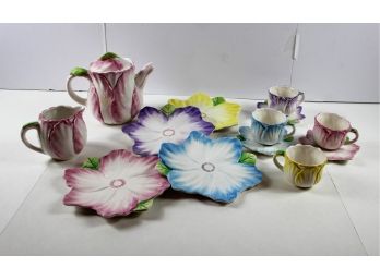 Bombay Company Tea Set 1992 Service For 4, Missing Sugar Bowl And One Tea Cup Saucer