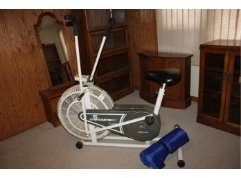 DP Air Go Meter Express Exercise Bike - Display Needs Battery, Exercise Mat Included