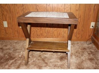 Side Table, Wood And Particle Board, 2 Foot Tall 16 In Deep 2 Ft Wide