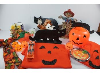 Halloween Lot - 3 Ceramic Items, Other Cute Decorations