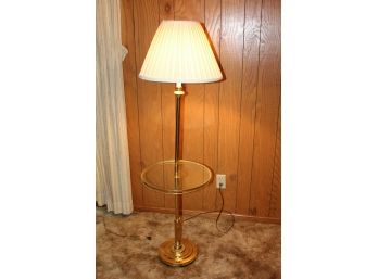 Brass Floor Lamp With Table 57 In Tall