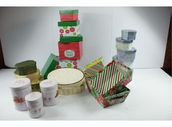 Stackable Boxes And One Set Of Stackable Tins