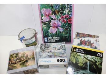 6 Puzzles, 500, 3,000 Pieces, One Unopened