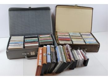 Lot Of Cassettes - 2 Cases, Much Music And Louis L'Amour Audio
