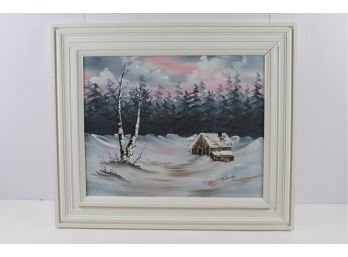 Beautiful Winter Scene- Original Oil 26x23