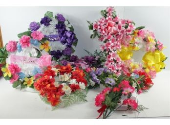 Grouping Of Cemetery Flowers