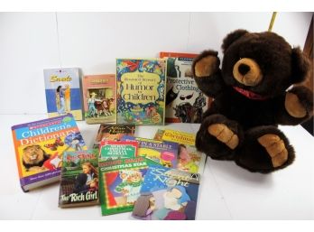 Kids Lot Of Books Plus Beautiful JCPenney's Bear
