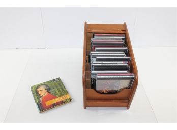 Classical, Piano, Band, CDs In Wooden Roll Top Box