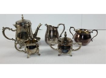 Five Little Tea Miscellaneous Items - Reed & Barton, 965 On Two Pieces, Silver Plated