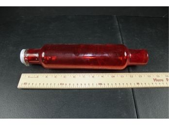 1 Red Glass Rolling Pin