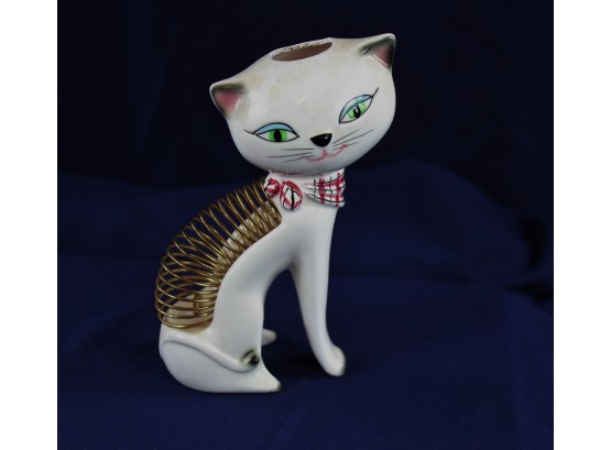Vintage Japanese Ceramic Cat Letter Holder - 6.75 In Tall - 1958 Holt Howard