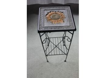 Plant Stand - Sunflower - Shelf On Bottom, Top Not Attached 10 X 10, 26 Inch Tall