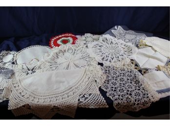 Doilies Lot - Many Beautiful Doilies Of Various Sizes - Largest 24 In
