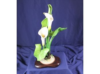 Cybis #336 Limited Edition Porcelain Calla Lilies, Signed, 16 In Tall