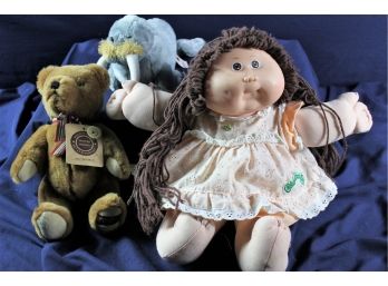Cabbage Patch Doll, Ganz Seal, Boyds 20th Anniversary Matthew Bear