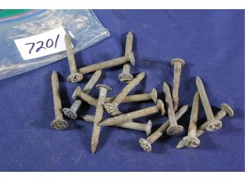 Antique Railroad Nails - 1 Each Of Years 1929 - 1940, 1944 - 1947, 1949