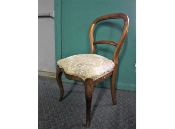 Vintage Padded Chair 33 In Back - 16 In Tall To Seat