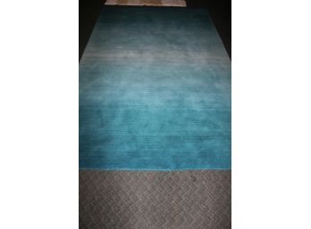 5'x 8'  Bluish Teal  Rug 'tapis' From Pier One- Nice Heavy Rug