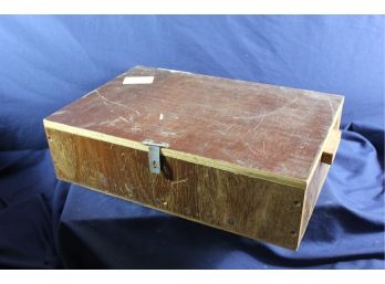 Wooden Box With Hinged Organizer For Drill Bits - A Large Variety Of Sizes 11 X 17