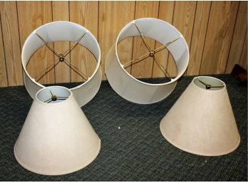 4 Lampshades - All Same Shade - 2 @ 16 In Diameter And 2  16' Diam Bottom & 6' Top