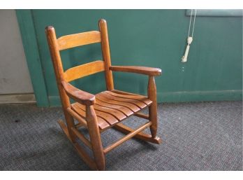 Vintage Small Child's Rocker 10 In Tall To Seat 30 In Tall Back