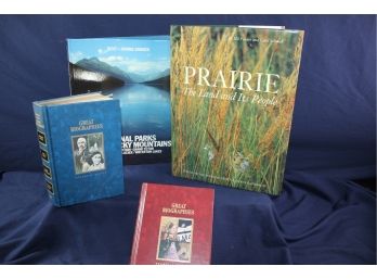 2 Reader's Digest Great Biographies Books, Coffee Table Size ' Prairie The Land And Its People' Rocky Mountains