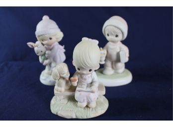 3 Precious Moments Figurines In Original Boxes - See Description