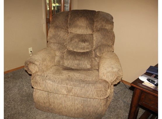 (Just Found Out It Has A Broken Spring In Seat)   Light Brown Recliner - Heritage -44 I Wide - Seat 21 In Tall