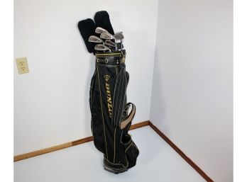Dunlop Golf Bag With Callaway Big Bertha Clubs, Dunlop Blk Max Putter & 3 Dunlop Drivers, Dunlop Umbrella