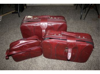 3 Piece Park Vista Burgundy Luggage Set - Nice Shape