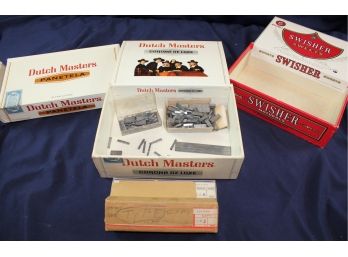 3 Cigar Boxes And Type Sets, Unopened 12-point Upper And Lowercase