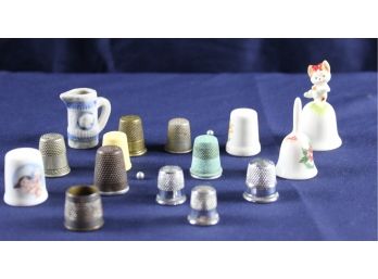 13 Thimbles And Two Bells, Tiny Pitcher,  Primrose Cream Separators On One Thimble
