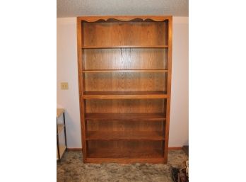 Nice Oak 6 Shelf Bookcase - 48 In Wide 11 In Deep 80 In Tall