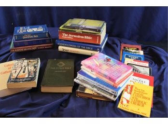 Religious Book Lot, Catholic Miscellaneous, Bibles, Etc