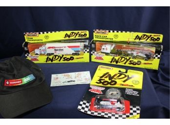 Indy 500 Lot - 3 Diecast Matchbox Metal Vehicles -  Hat