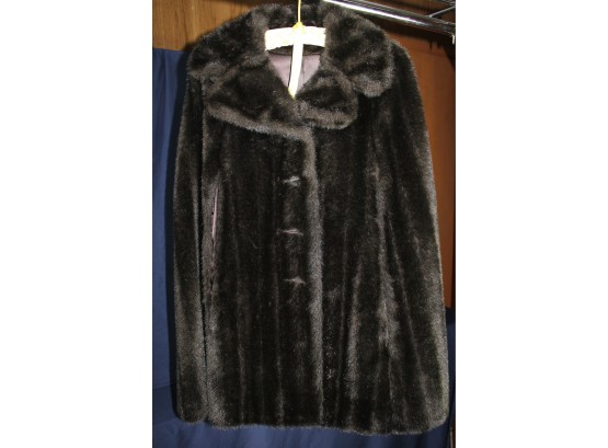 Size 12 Black Fur Shawl - Kathy Dee
