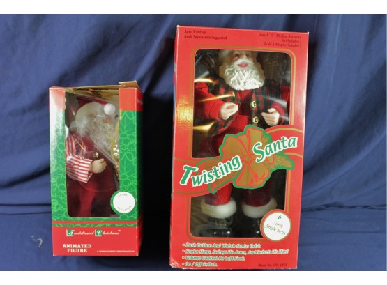 Two Animated Santa's - Did Not Plug In