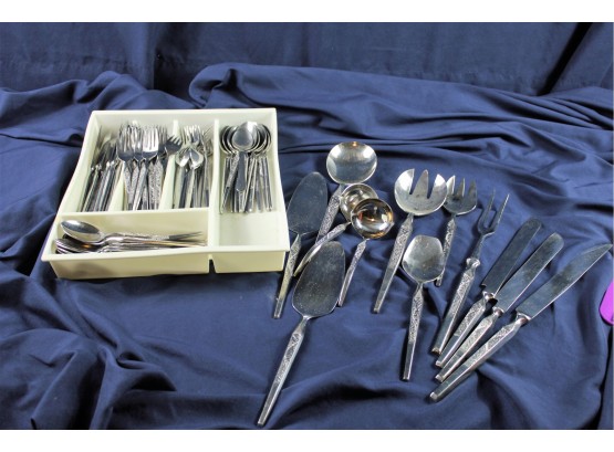 Large Group Of Matching Winthrop Stainless Flatware
