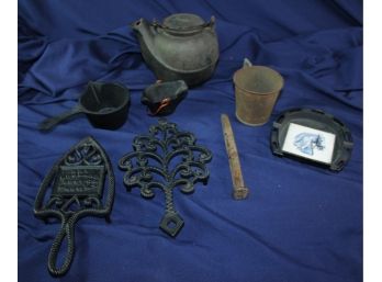 Misc Lot Of Cast Iron Metal And Tin